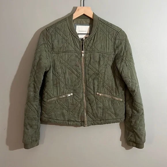 Anthropologie Quilted Bomber Jacket - XS - Picture 1 of 8